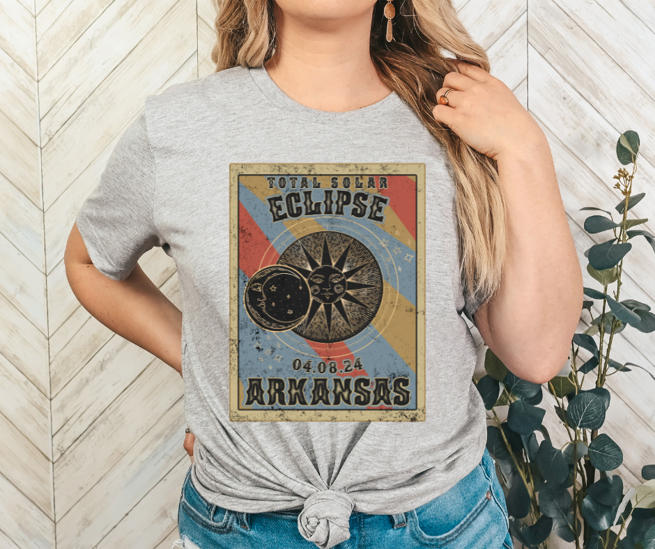 Vintage Solar Eclipse Arkansas DTF Transfer 05355