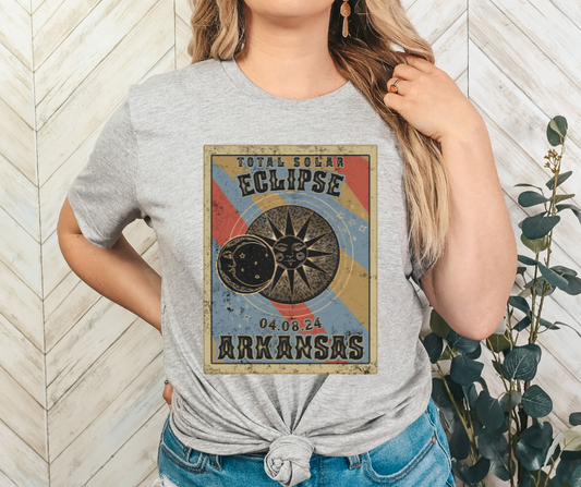 Vintage Solar Eclipse Arkansas DTF Transfer 05355