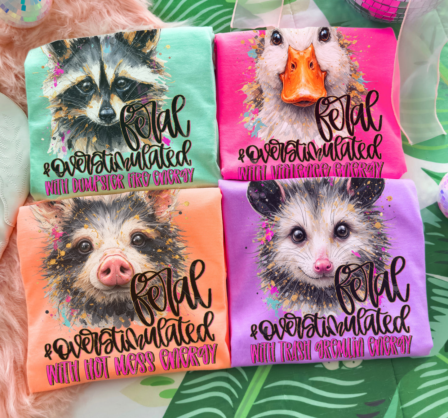 Feral and Overstimulated Animals + Sayings (Choose Yours) 07801