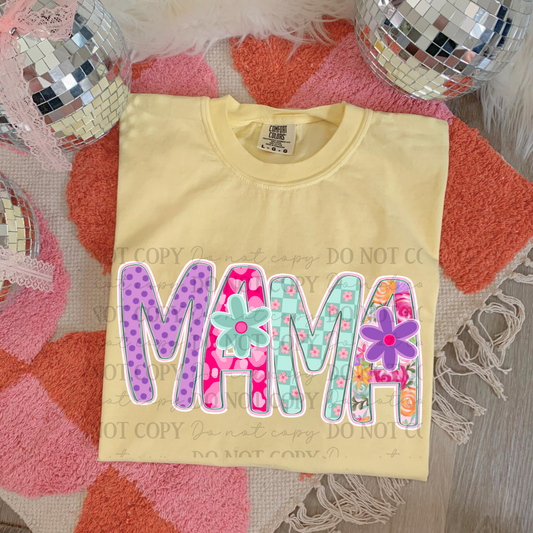 Fun Colorful Doodle Mama + Other Names Custom (Choose Yours) 07915