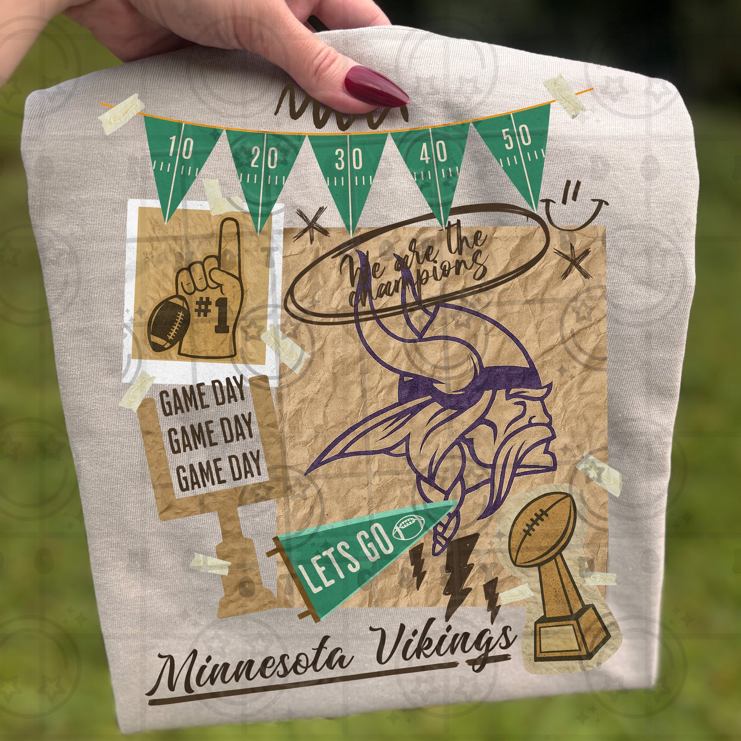 Pro Football Team Vintage Collage (Choose Yours) 00681
