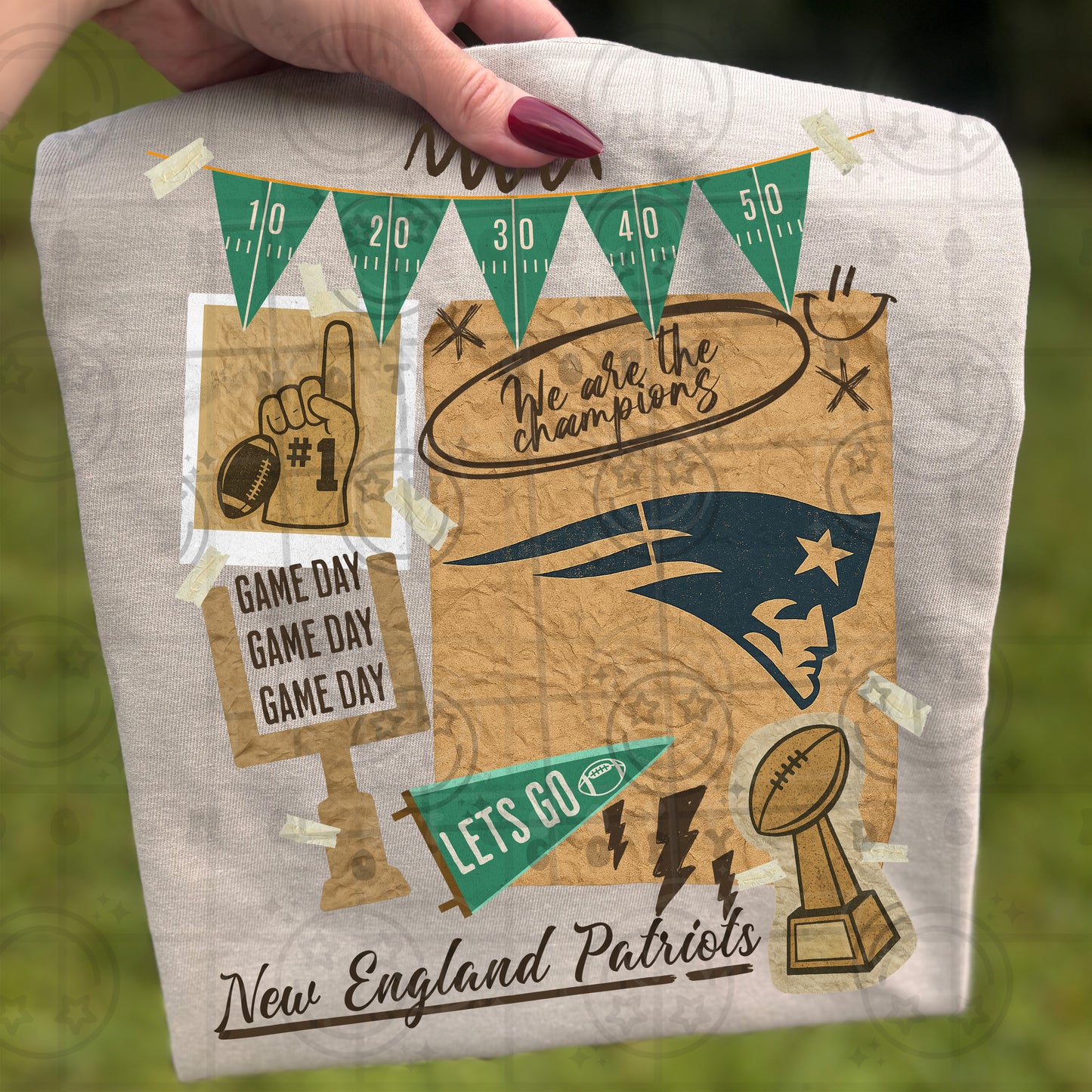 Pro Football Team Vintage Collage (Choose Yours) 00681