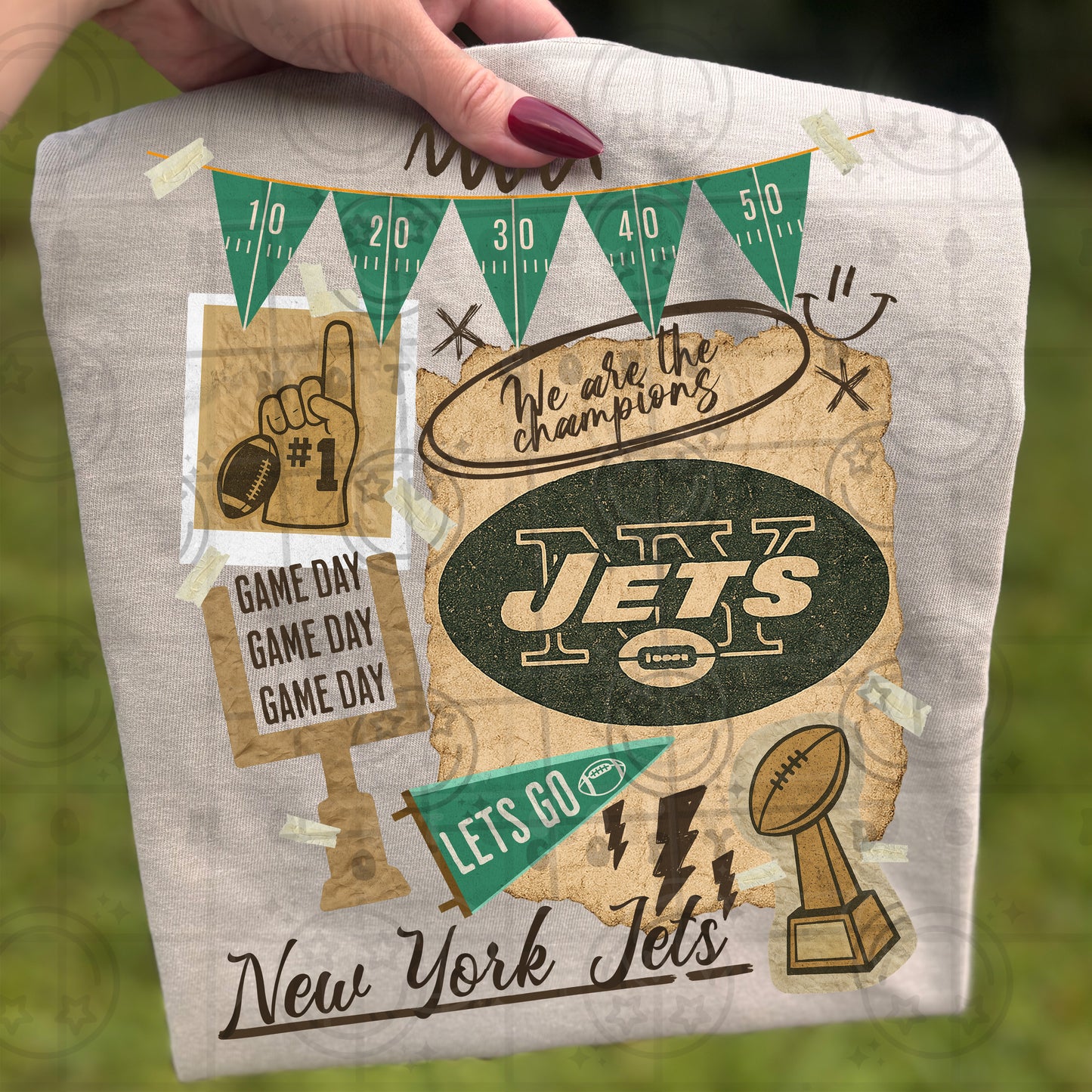 Pro Football Team Vintage Collage (Choose Yours) 00681