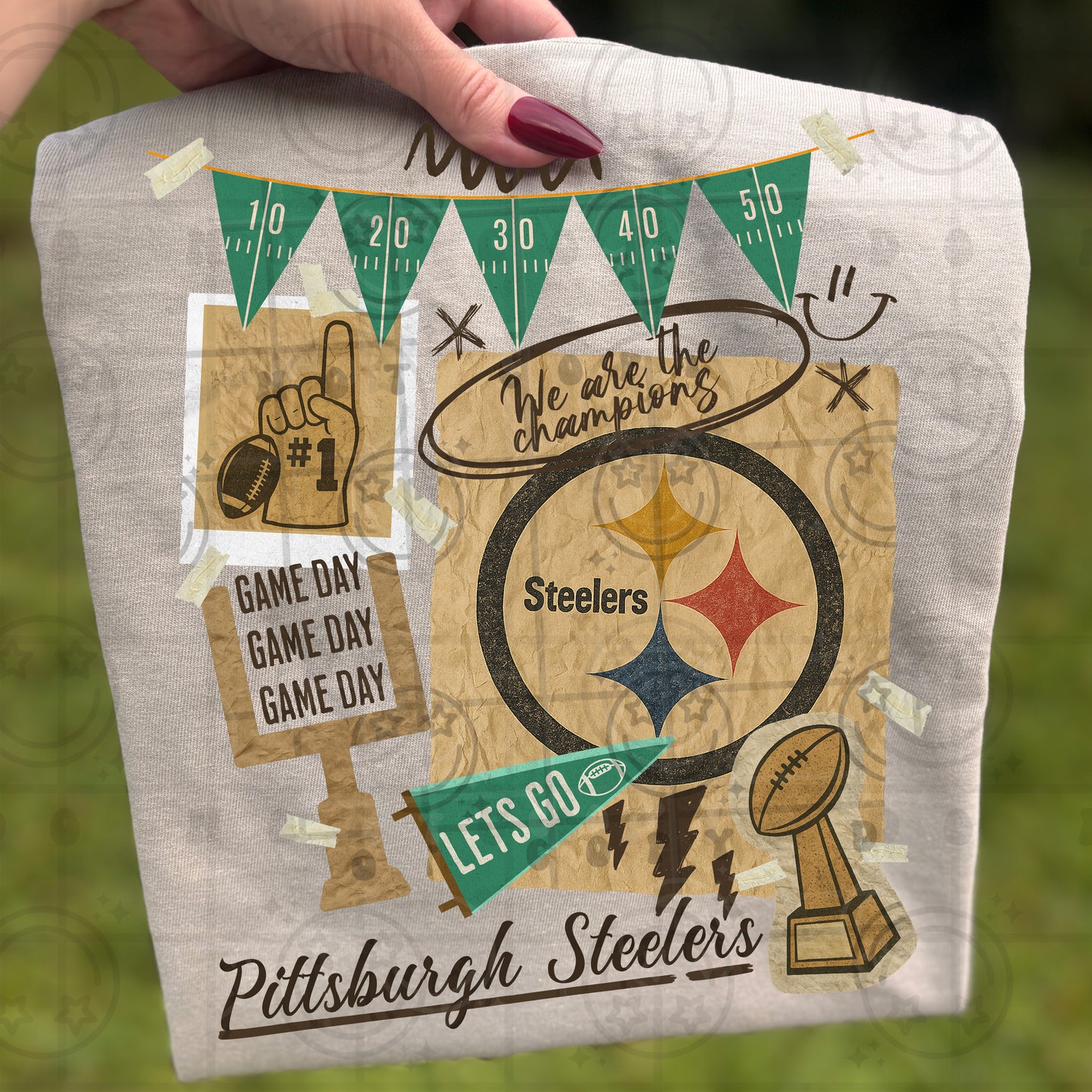 Pro Football Team Vintage Collage (Choose Yours) 00681