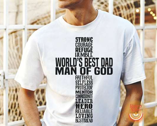 Worlds Best Dad Man of God 05050