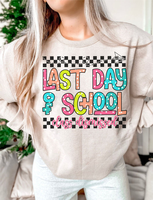 Last Day of School Checkered DTF Transfer 05218