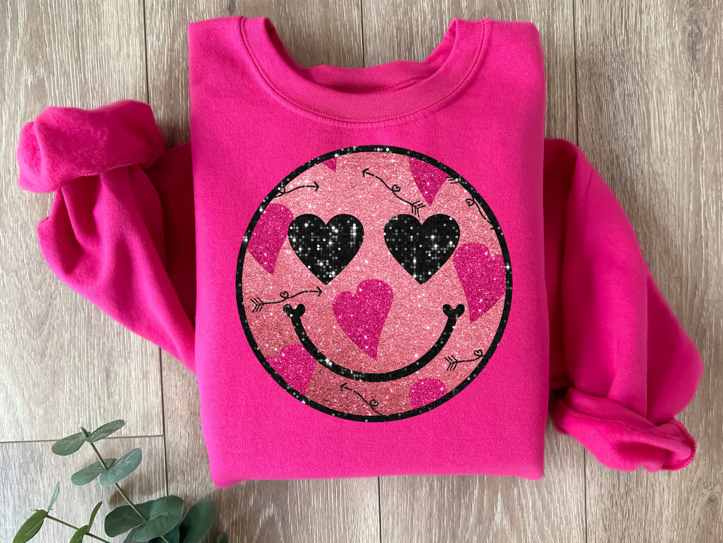 Faux Glitter Smile Valentine 04148