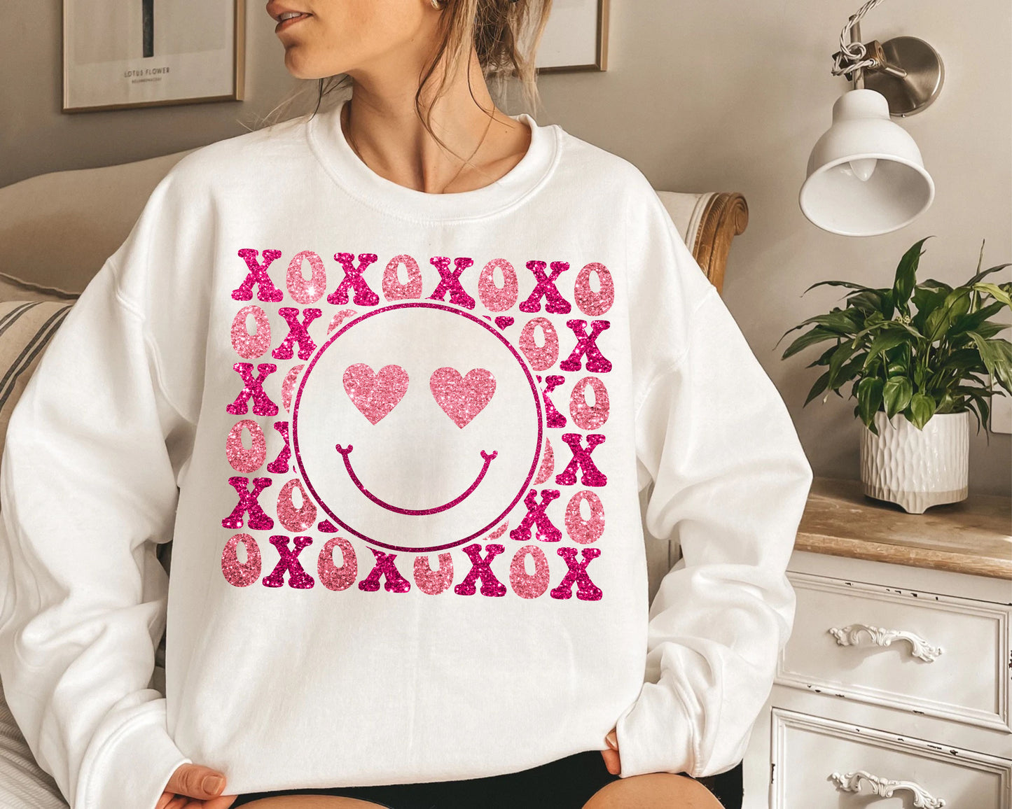 Faux XOXO Stacked Smile 04133