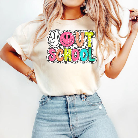 Peace Out School DTF Transfer 05222