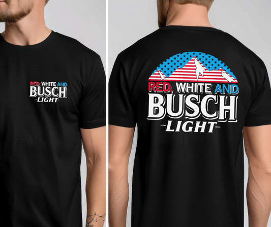 Red White Busch Light WITH pocket 05085