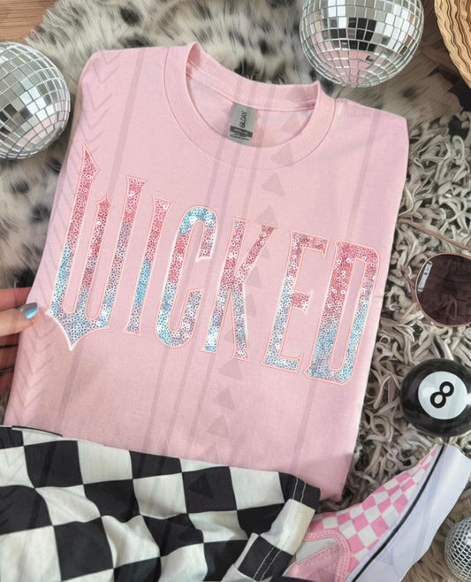 Faux Pink Blue Wicked 06752