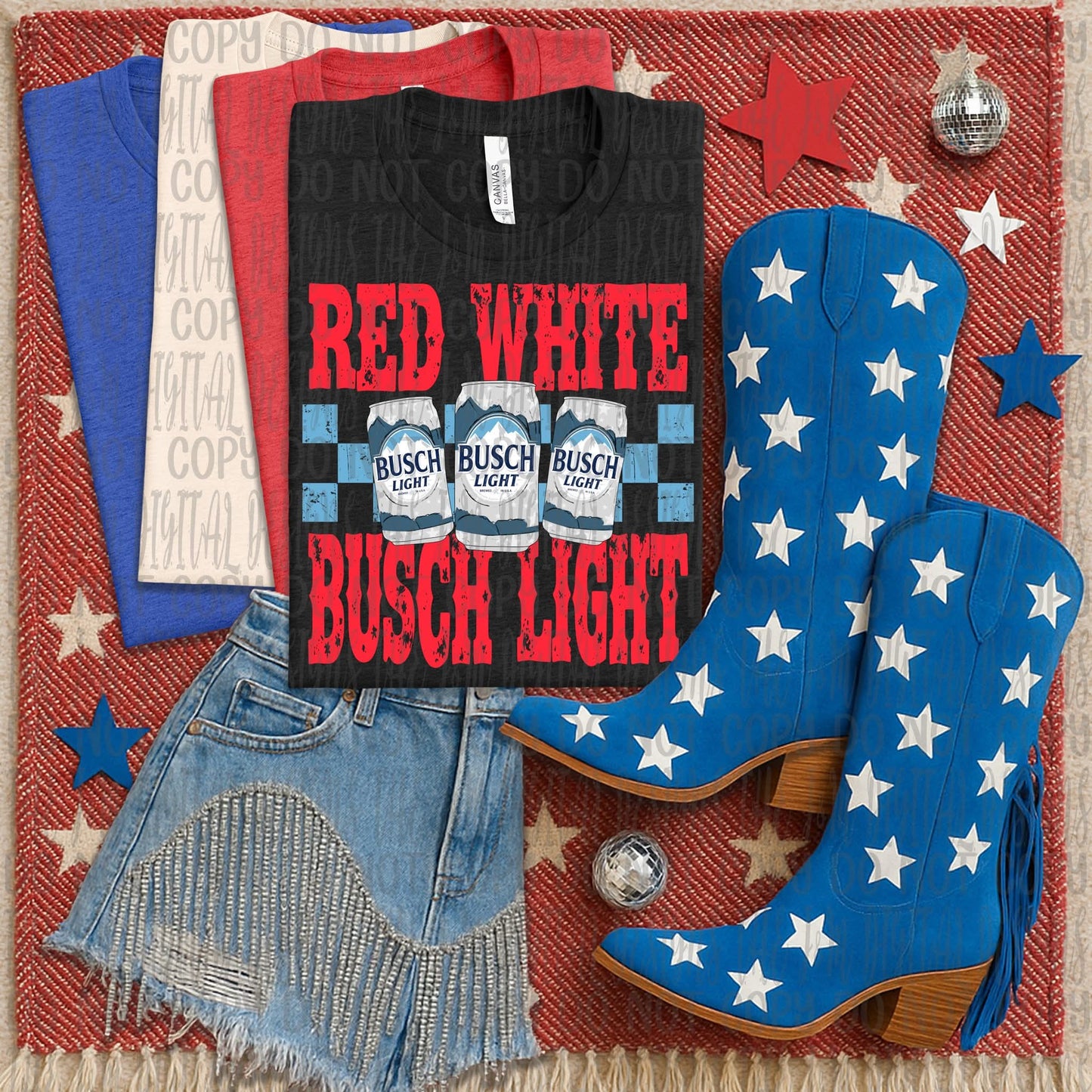 Red White Busch Light Beer 01753