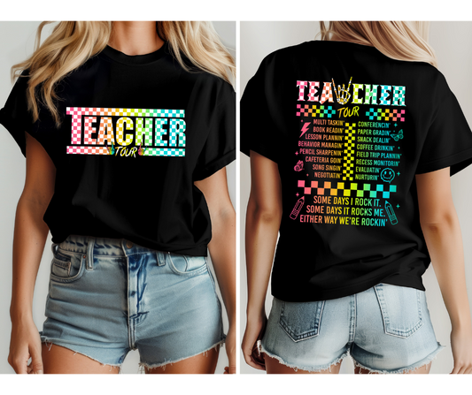 Bright Checkered Teacher Tour BUNDLE 04799
