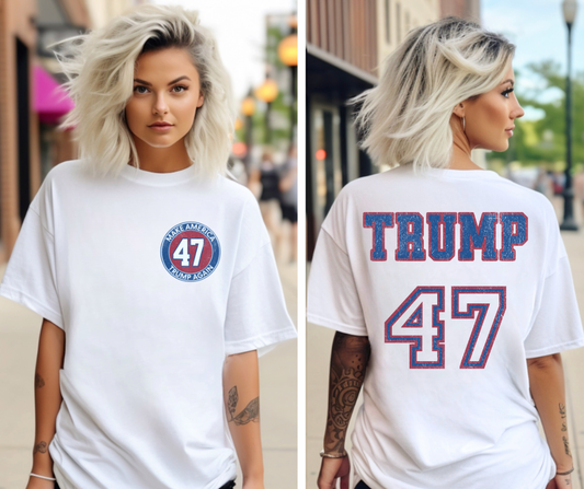 Trump 47 MAGA WITH pocket DTF Transfer 05507