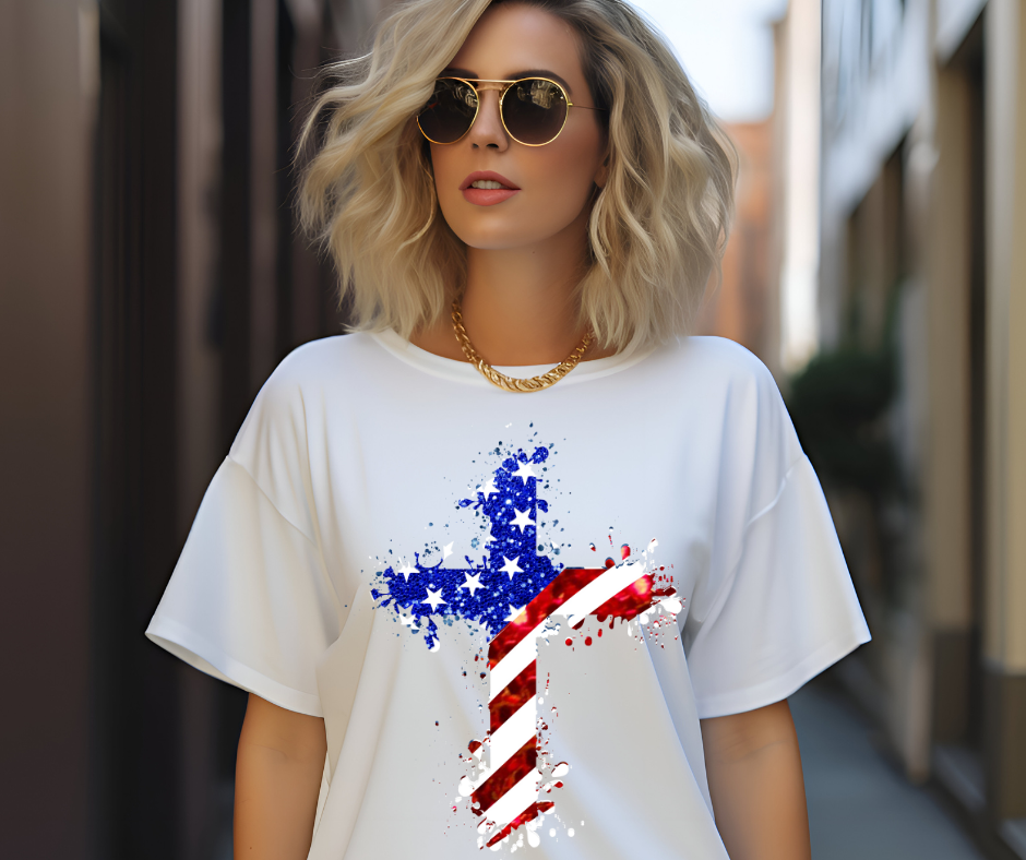 USA Flag Cross 05084 – Restless Heart Inspirations