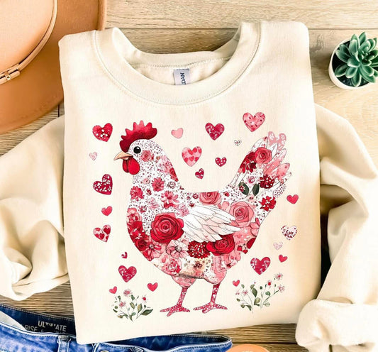 Valentine Floral Chicken 03907