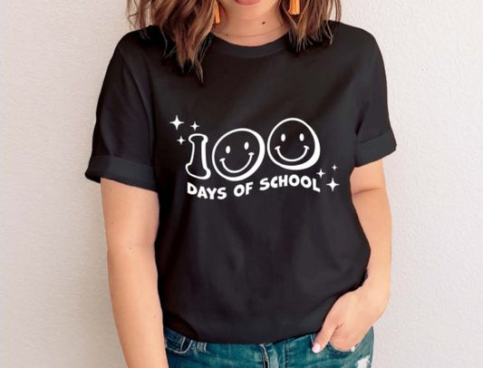 100 Days of School Happy Face DTF Transfer 06461