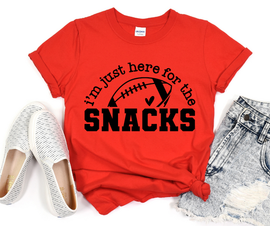 I'm just Here for the Snacks Football DTF Transfer 06390