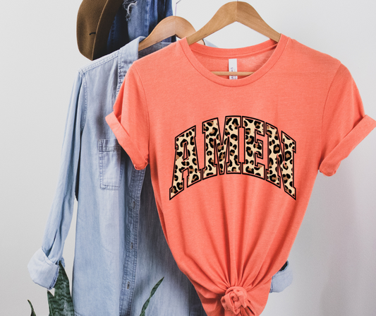 Amen Leopard Print DTF Transfer 06287