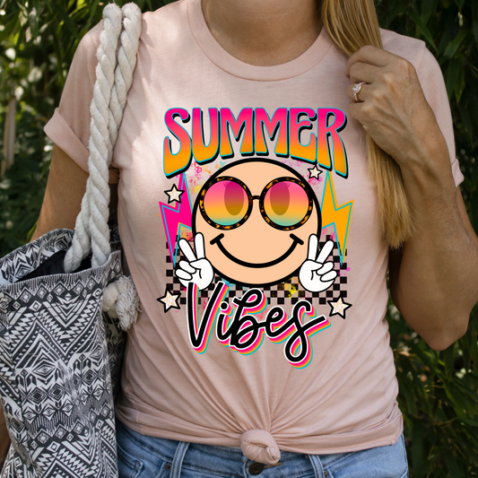Summer Vibes Retro Smile DTF Transfer 06311