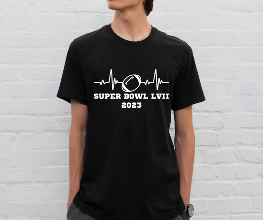 Football Heartbeat 2023 Superbowl LVII DTF Transfer 06413