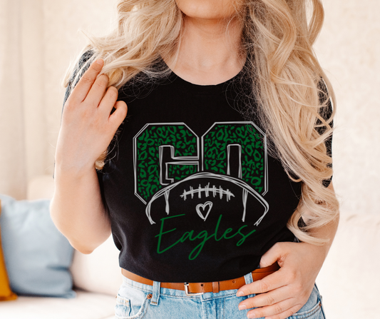 Go Eagles Football Leopard DTF Transfer 06416