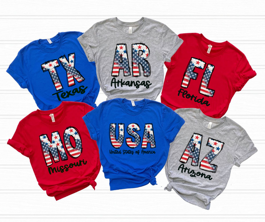 Patriotic States DTF Transfer 06231