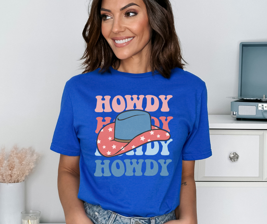 Patriotic Howdy DTF Transfer 06234