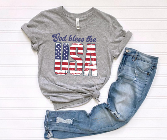 God Bless the USA DTF Transfer 06239
