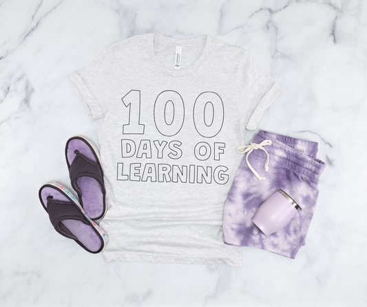 100 Days of Learning Coloring DTF Transfer 06478