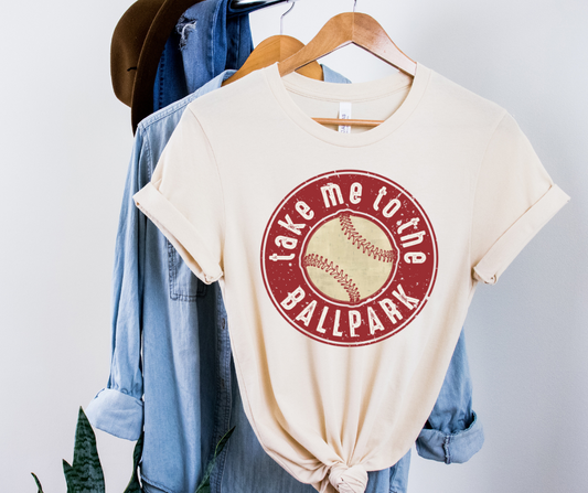 Take Me to the Ballpark Vintage DTF Transfer 06365