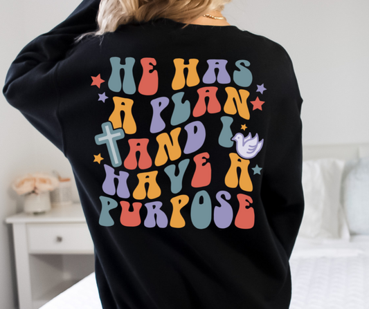 He Has a Plan Retro with Cross Pocket DTF Transfer 06348