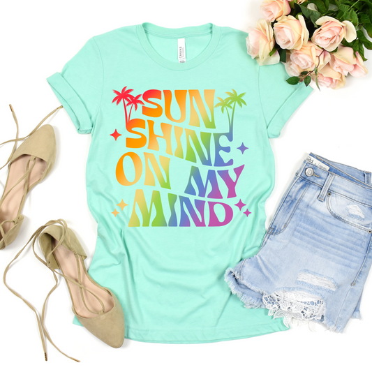 Sunshine on My Mind Gradient Rainbow DTF Transfer 06312