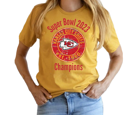 Kansas City Chiefs Champions 2023 Circle DTF Transfer 06359