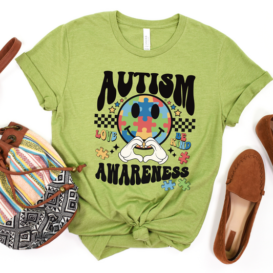 Retro Smile Autism Awareness DTF Transfer 06316