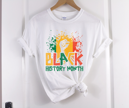Black History Month Fist DTF Transfer 06482