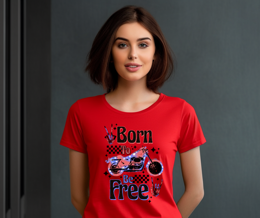 Born to Be Free Motorcycle DTF Transfer 06248