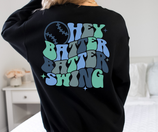 Hey Batter Batter Swing with Pocket DTF Transfer 06362