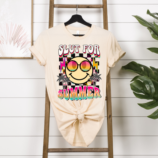 Slut for Summer Retro Smile DTF Transfer 06310