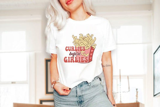 Curlies Before Girlies DTF Transfer 06530