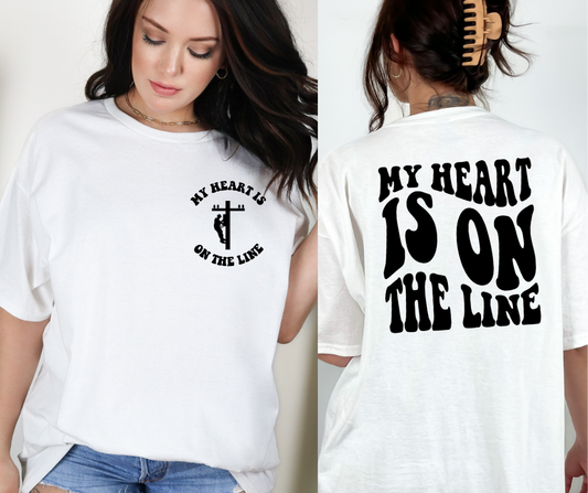 My Heart Is On the Line with pocket DTF Transfer 06304