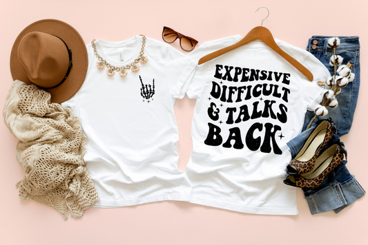Expensive Difficult and Talks Back with pocket DTF Transfer 06339