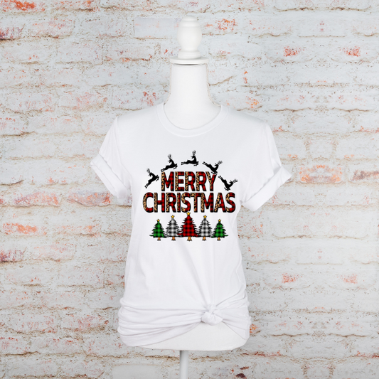 Merry Christmas Reindeer Flying DTF Transfer 06578