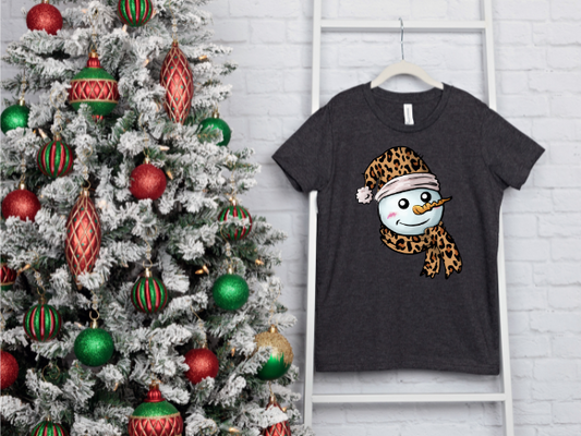 Leopard Snowman DTF Transfer 06579