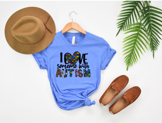 I Love Someone with Autism DTF Transfer 06609