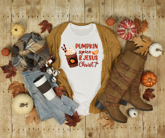 Pumpkin Spice and Jesus Christ DTF Transfer 06602