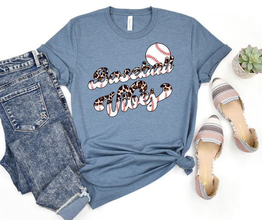 Baseball Vibes Leopard DTF Transfer 06571