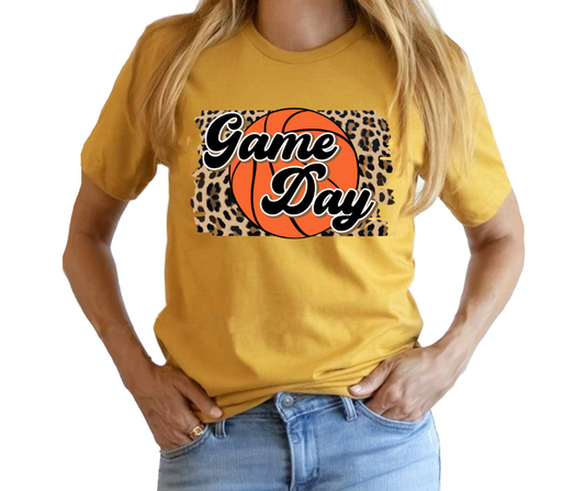 Basketball Game Day Leopard DTF Transfer 06572
