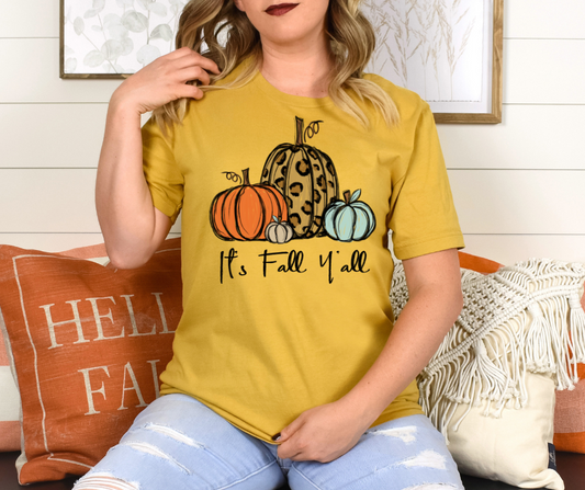 It's Fall Y'all Pumpkins DTF Transfer 06592