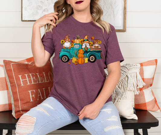 Gnome Fall Truck DTF Transfer 06590